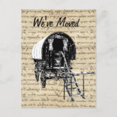  zigeunerkaravaan adreswijziging aankondigingskaart (Voorkant)