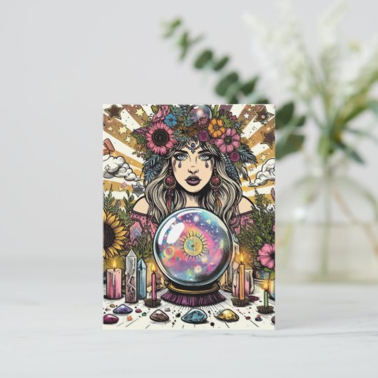 zigeunermagie briefkaart (Staand voorkant)