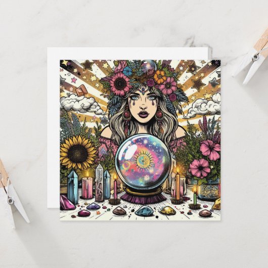 zigeunermagie kaart (Voorkant / Achterkant in situ)