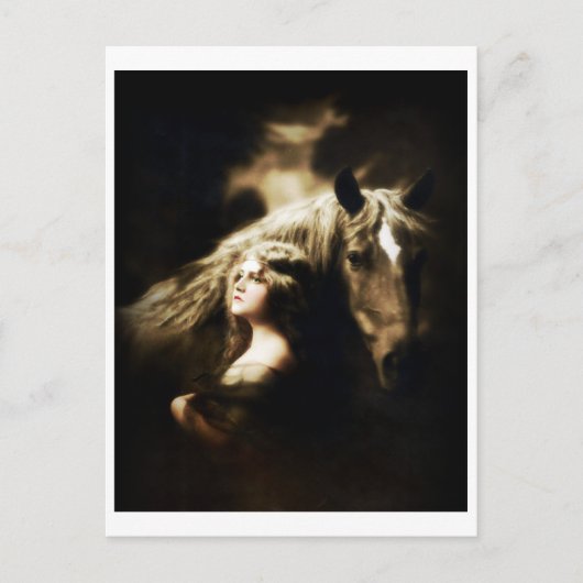  zigeunermeisje met paard briefkaart (Voorkant)