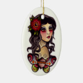 zigeunermeisje met vlinder keramisch ornament (Rechts)