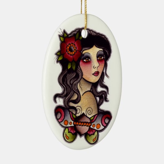 zigeunermeisje met vlinder keramisch ornament (Rechts)