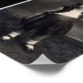  zigeunermeisje - oude zwarte en witte foto poster (Hoek)