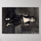  zigeunermeisje - oude zwarte en witte foto poster (Voorkant)