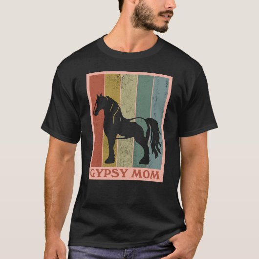 Zigeunermoeder Zigeuner Vanner Paard T-shirt (Voorkant)