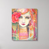 Zigeunerroos Boheemse Schoonheid Canvas Kunst (Voorkant)