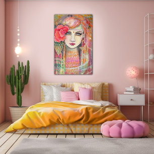 Zigeunerroos Boheemse Schoonheid Canvas Kunst