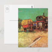zigeuners met caravans van Vincent van Gogh Briefkaart (Voorkant / Achterkant)