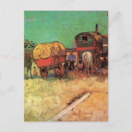 zigeuners met caravans van Vincent van Gogh Briefkaart (Voorkant)