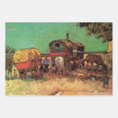 zigeuners met caravans van Vincent van Gogh Inpakpapier Vel (Voorkant)