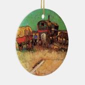 zigeuners met caravans van Vincent van Gogh Keramisch Ornament (Rechts)
