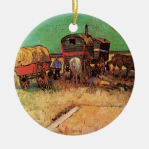zigeuners met caravans van Vincent van Gogh Keramisch Ornament