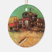 zigeuners met caravans van Vincent van Gogh Keramisch Ornament (Links)