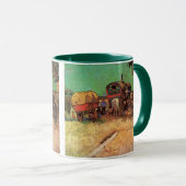 zigeuners met caravans van Vincent van Gogh Mok (Voorkant rechts)
