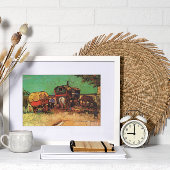 zigeuners met caravans van Vincent van Gogh Poster
