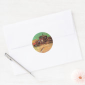 zigeuners met caravans van Vincent van Gogh Ronde Sticker (Envelop)