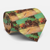 zigeuners met caravans van Vincent van Gogh Stropdas (Opgerold)