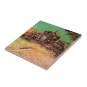 zigeuners met caravans van Vincent van Gogh Tegeltje (Zijkant)