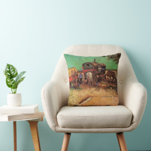 Zigeuners met Karavanen door Vincent van Gogh Kussen