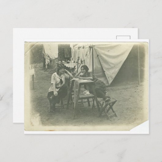 zigeunervrouwen in kamp briefkaart (Voorkant / Achterkant)