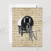  zigeunerwagen briefkaart (Voorkant / Achterkant)
