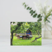 zigeunerwagen briefkaart (Staand voorkant)