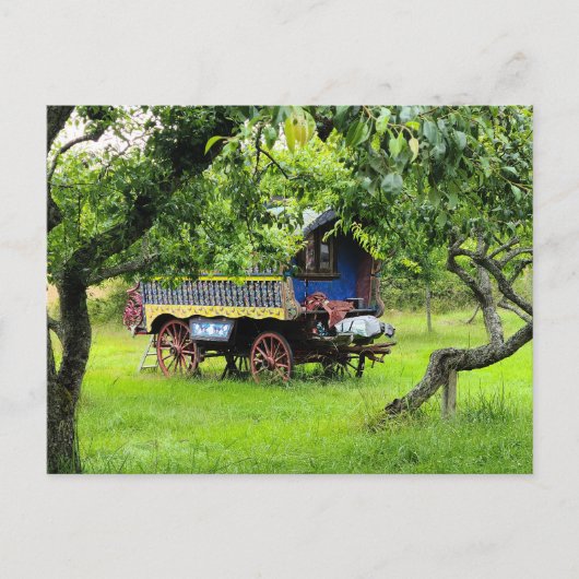 zigeunerwagen briefkaart (Voorkant)