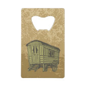 Zigeunerwagen Creditkaart Flessenopener (Voorkant)