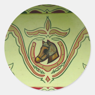 Zigeunerwagen detail ronde sticker
