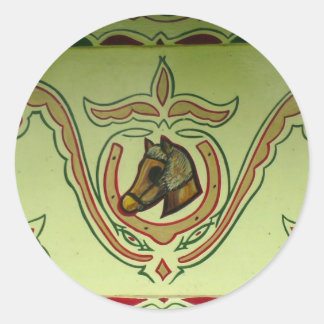 Zigeunerwagen detail ronde sticker