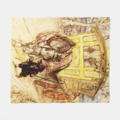 Zigeunerwagen – Gouden middag door Arthur Rackham Fleece Deken (Voorkant (Horizontaal))