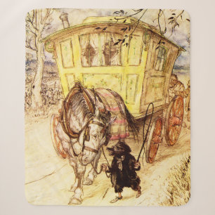 Zigeunerwagen – Gouden middag van Arthur Rackham Sherpa Deken