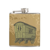 Zigeunerwagen Heupfles (Voorkant)