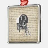  zigeunerwagen metalen ornament (Links)