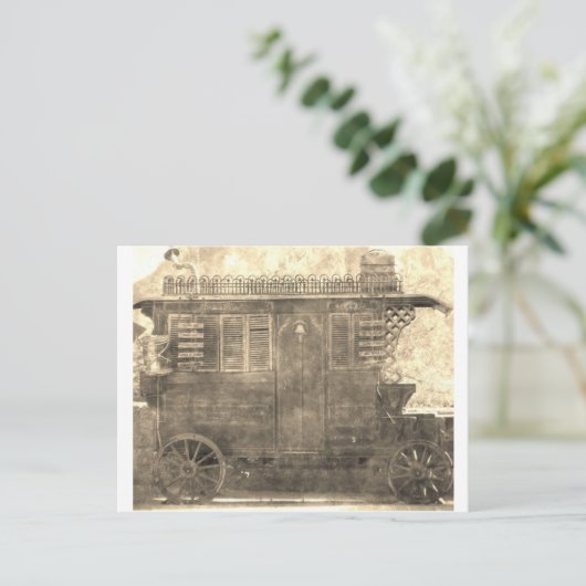 zigeunerwagon briefkaart (Staand voorkant)