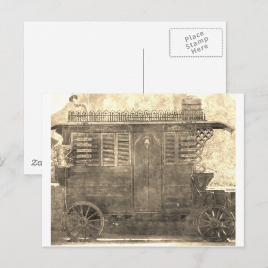  zigeunerwagon briefkaart (Voorkant / Achterkant)