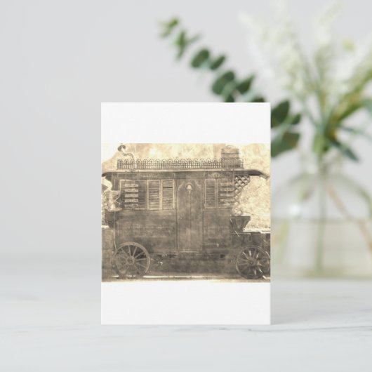 zigeunerwagon briefkaart (Staand voorkant)