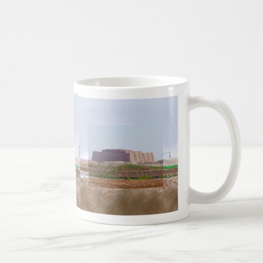 Ziggurat of Ur Impressionist Art Mug Koffiemok (Rechts)