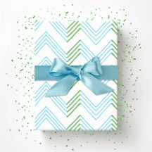 Ziggy Chevron in Groen en Aqua