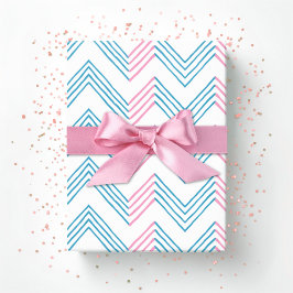 Ziggy Chevron in Pink and Aqua Cadeaupapier