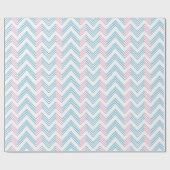 Ziggy Chevron in Pink and Aqua Cadeaupapier (Vlak)