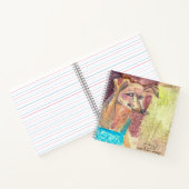 Ziggy de hond in overall notitieboek (Binnen)