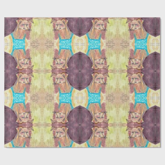 Ziggy: de hond in overall Waterverf Cadeaupapier (Vlak)