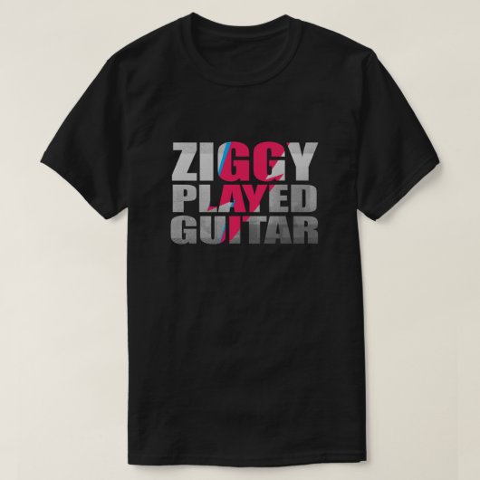 ZIGGY PLAYED GUITAR OP BLACK Classic T-shirt (Design voorkant)