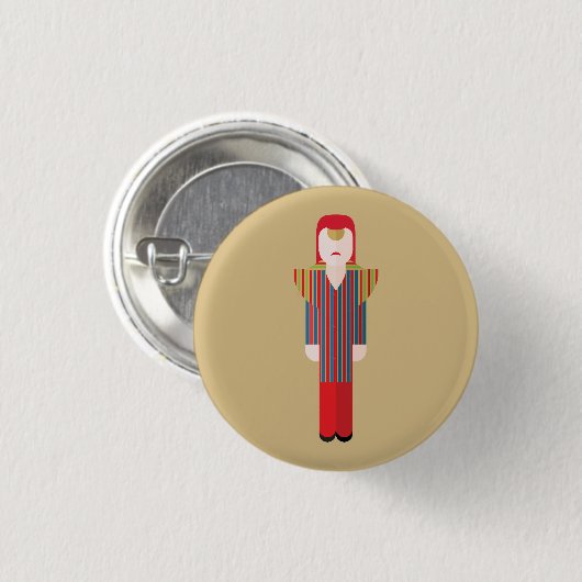 Ziggy – Retro Glam Rock Button (Voorkant /achterkant)