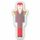Ziggy – Retro Glam Rock Sticker (Voorkant)