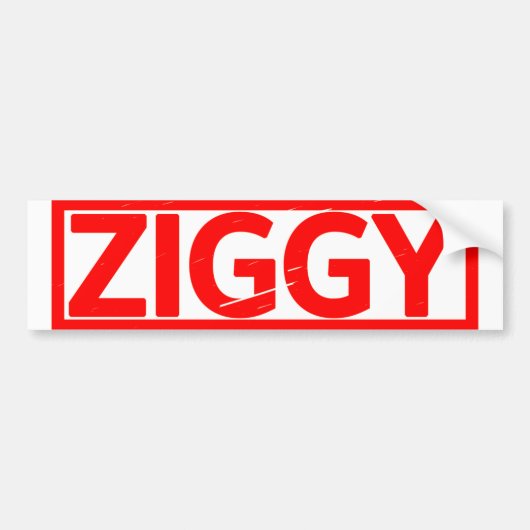 Ziggy Stamp Bumpersticker (Voorkant)