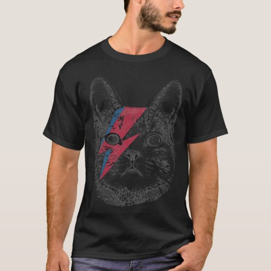 Ziggy Stardust Kat grappige vrienden cadeau vriend T-shirt (Voorkant)