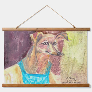 "Ziggy The Dog in Overalls" Hangend Wandkleed