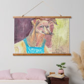 "Ziggy The Dog in Overalls"  Hangend Wandkleed (Slaapkamer)